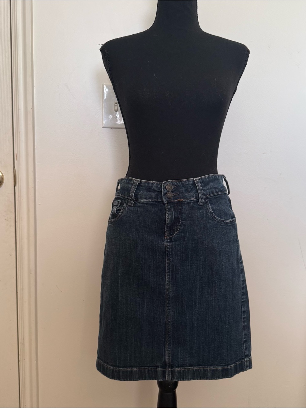 Old Navy Dark Blue Denim Mini Skirt